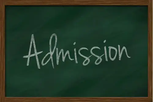 Admission Chalkboard
