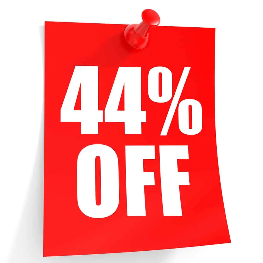 44% Off