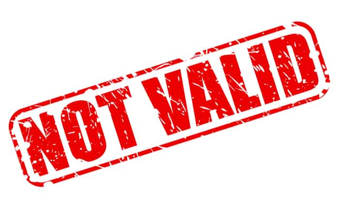 Not Valid
