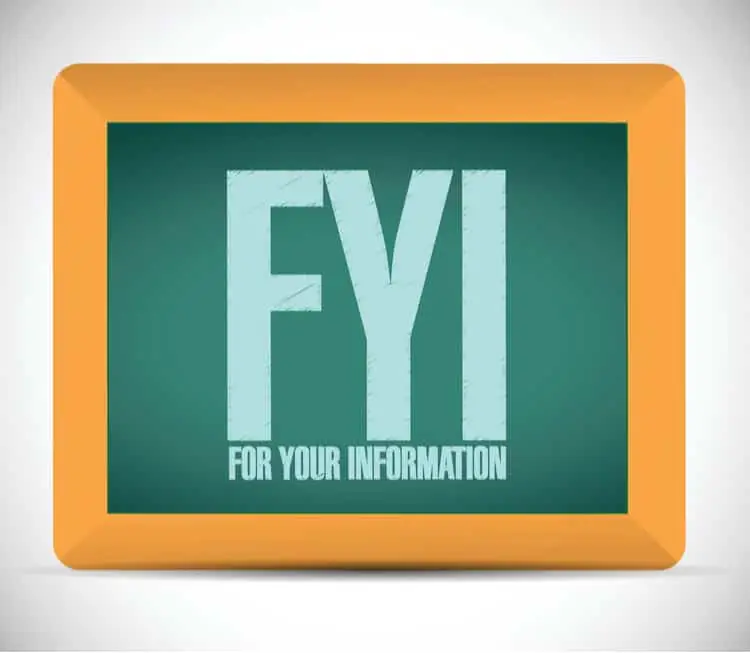 For Your Information