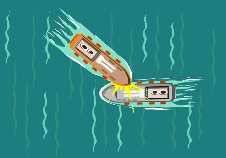 boats colliding
