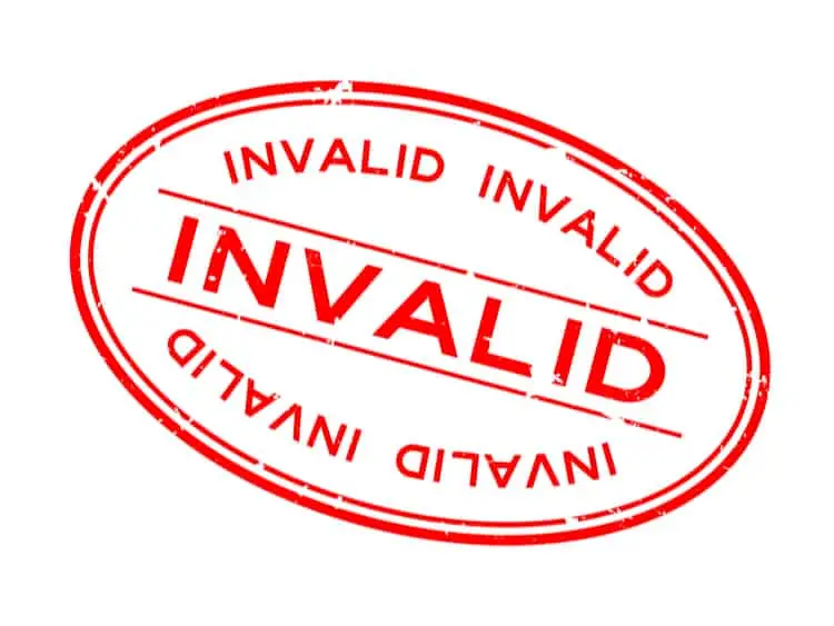 invalid