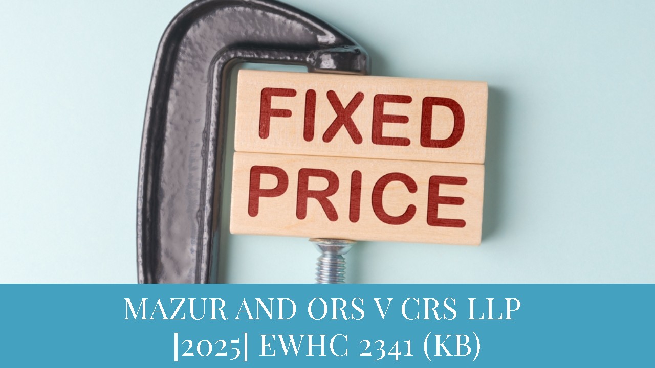 MAZUR AND ORS V CHARLES RUSSELL SPEECHLYS LLP [2025] EWHC 2341 (KB)